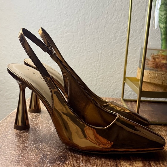 Gianni Bini Bronze Slingback Heels Size 8.5 - Picture 9 of 10